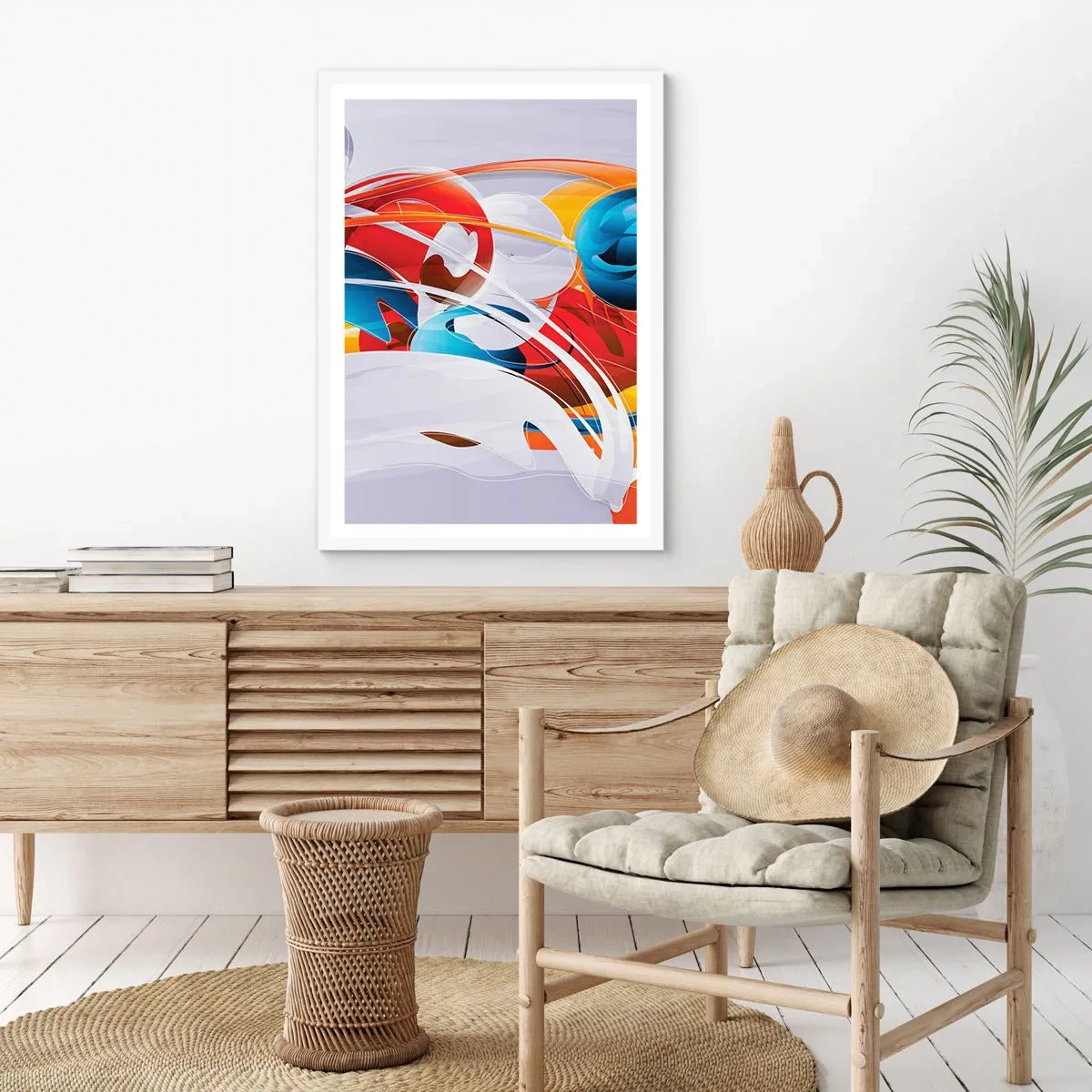 Poster in een witte lijst - De dans van de elementen - 30x40 cm