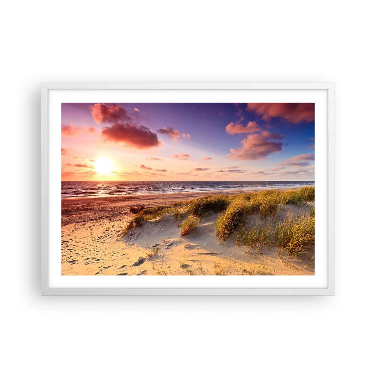 Poster in een witte lijst - De lucht ruikt al in de zomer - 70x50 cm