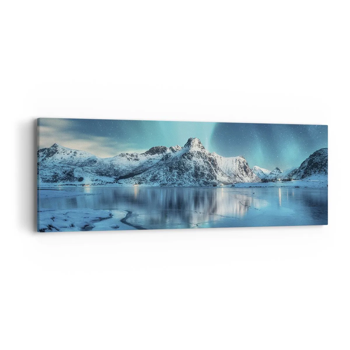 Schilderen op canvas - lichtnacht - 90x30 cm