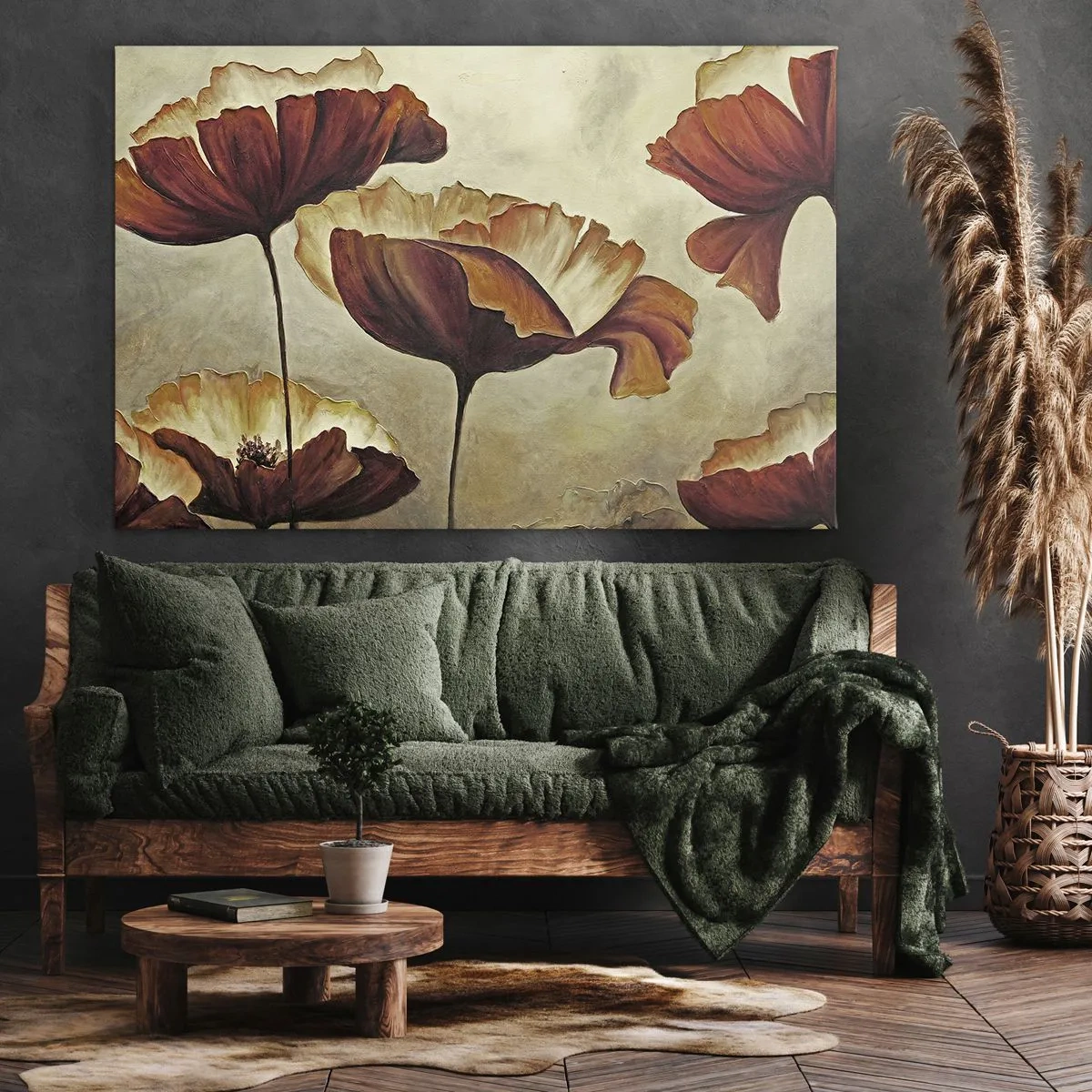 Schilderen op canvas - Golvend weiland - 120x80 cm