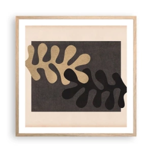 Een poster in een licht eiken lijst - Afwezigheid en complement - 60x60 cm