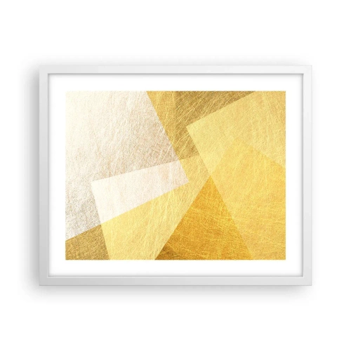 Poster in een witte lijst - Geometrie weer - 50x40 cm