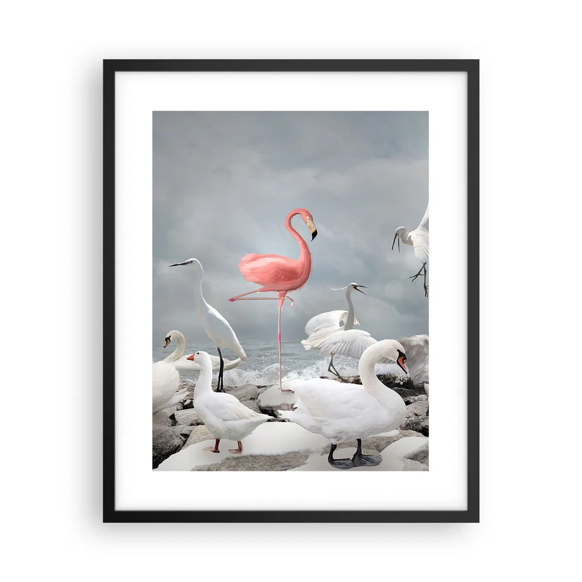 Poster in een zwarte lijst - Hoe ben ik hier terecht gekomen? - 40x50 cm