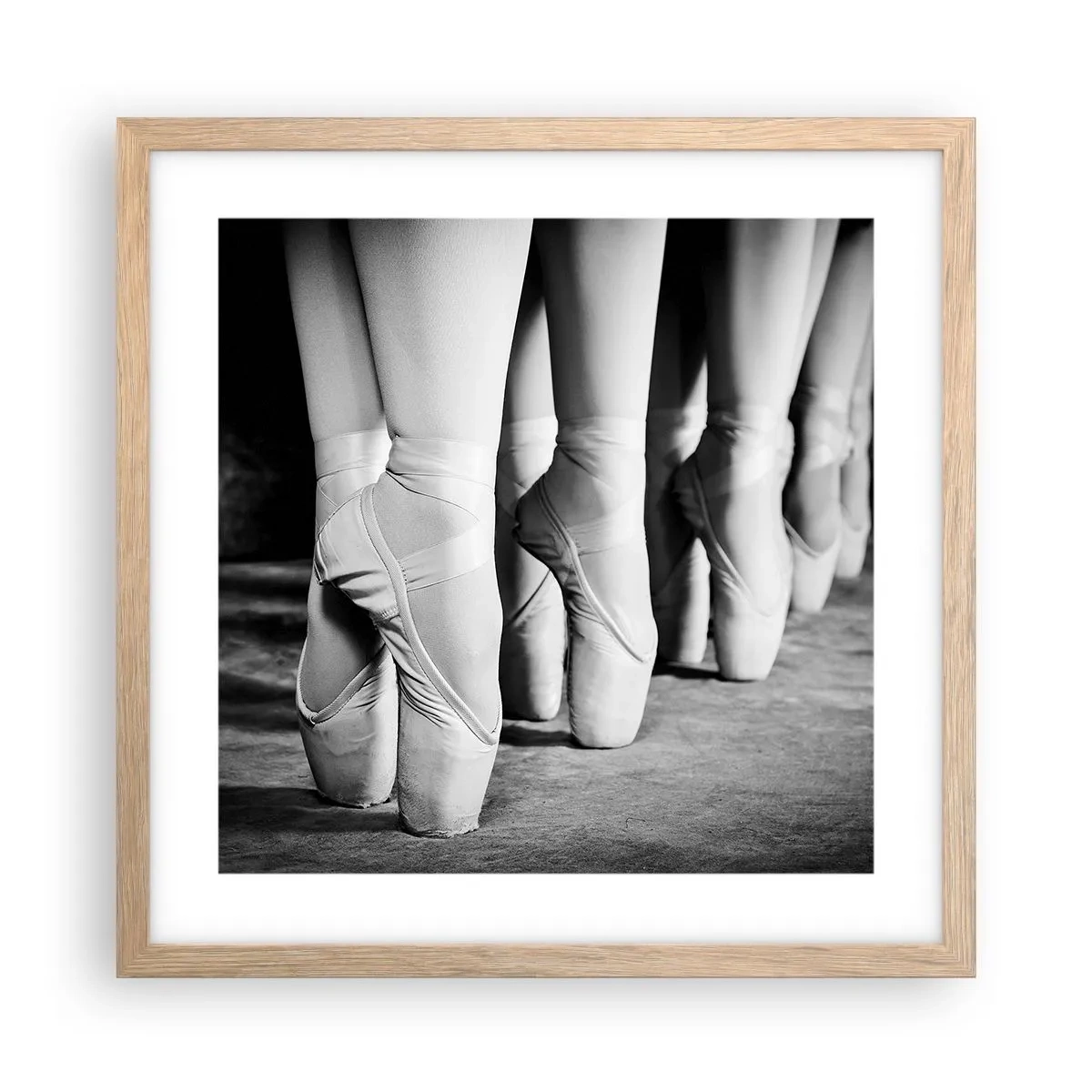Een poster in een licht eiken lijst - Samen, lichtjes - 40x40 cm