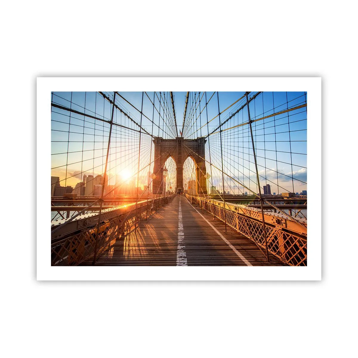Poster - Op de gouden brug - 70x50 cm