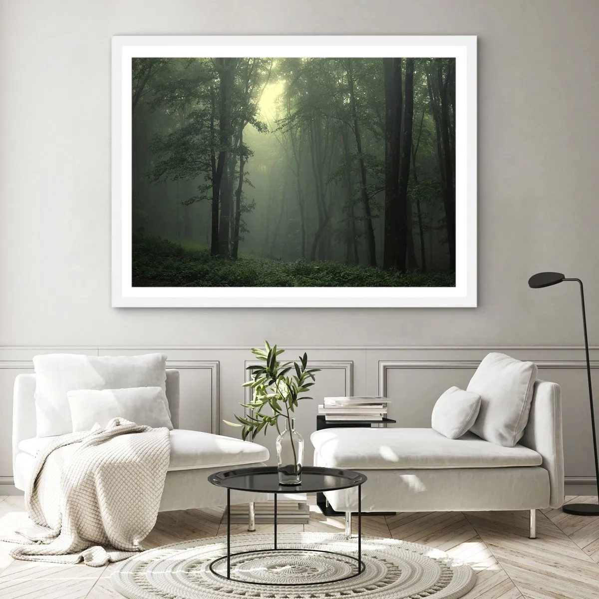 Poster in een witte lijst - Voordat hij wakker wordt - 70x50 cm