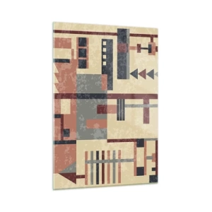 Schilderen op glas - Een combinatie van verticalen en horizontalen - 50x70 cm