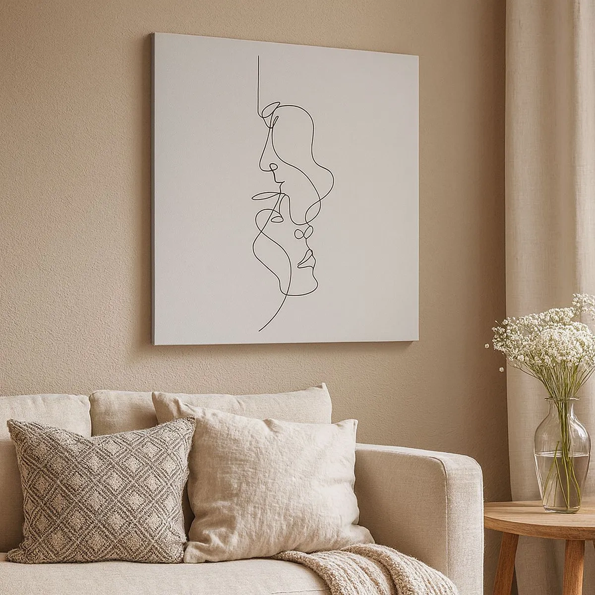 Schilderen op canvas - De hitte van bittere verlangens - 30x30 cm