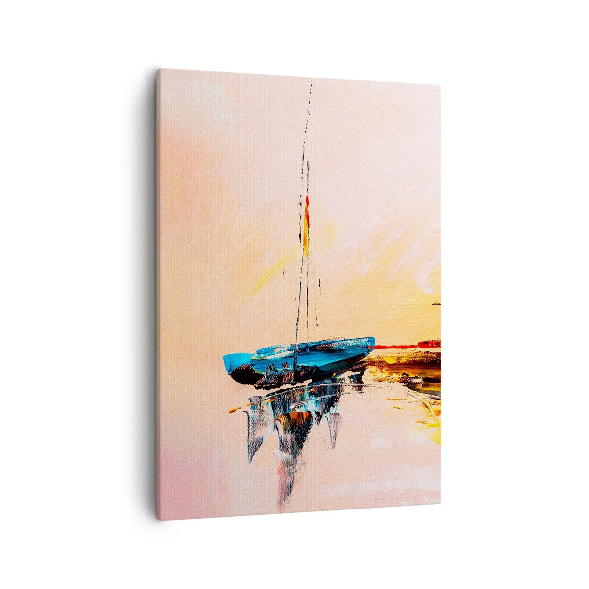 Schilderen op canvas - Avond in de jachthaven - 50x70 cm