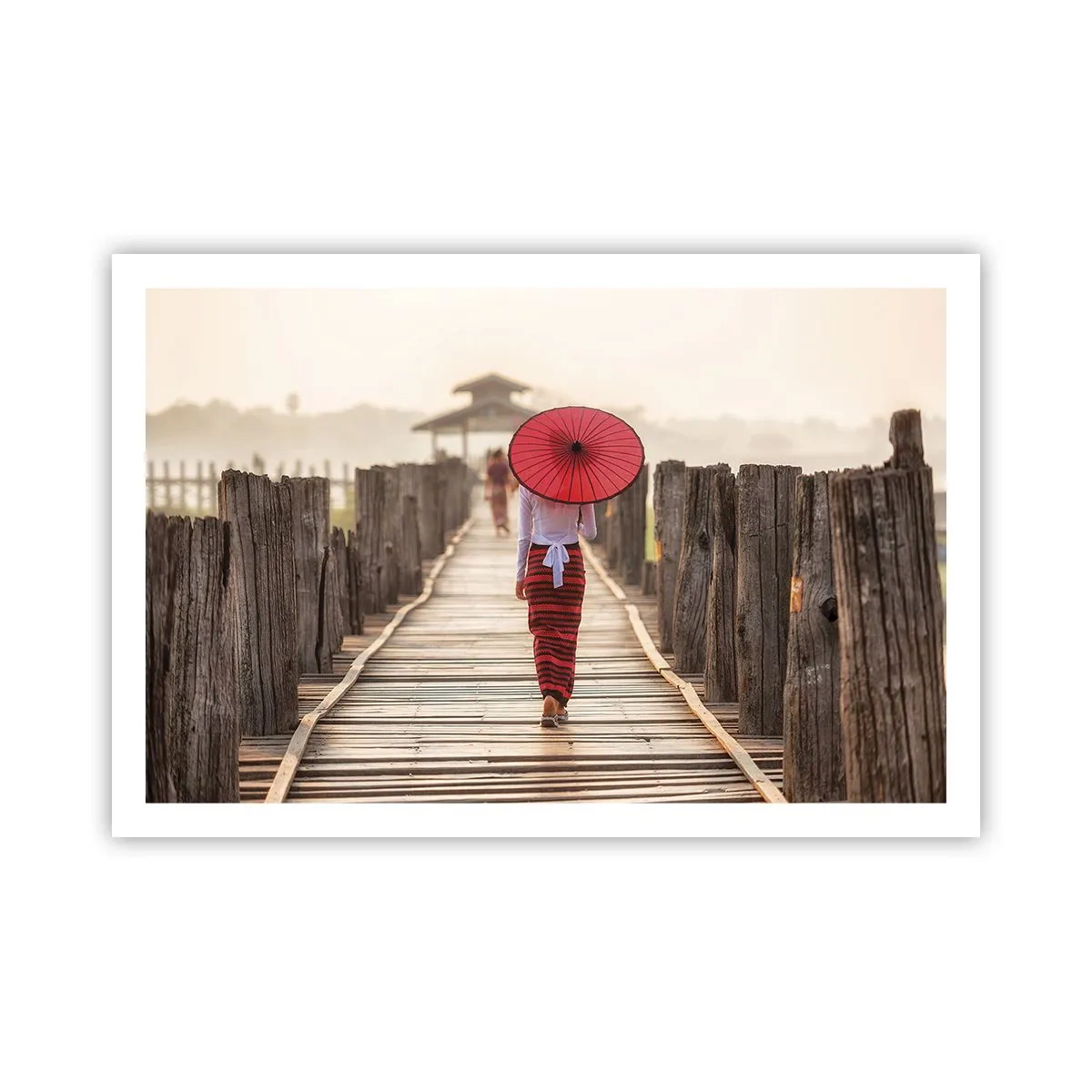 Poster - Op de oude brug - 91x61 cm