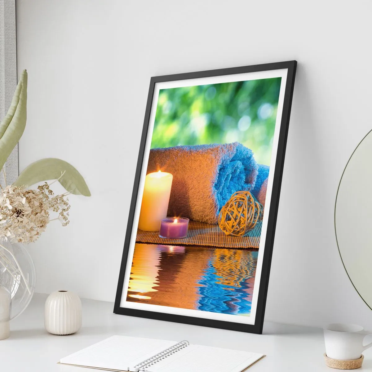 Poster in een zwarte lijst - Tijd voor het lichaam - 61x91 cm