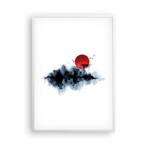Poster in een witte lijst - Japanse weergave - 70x100 cm