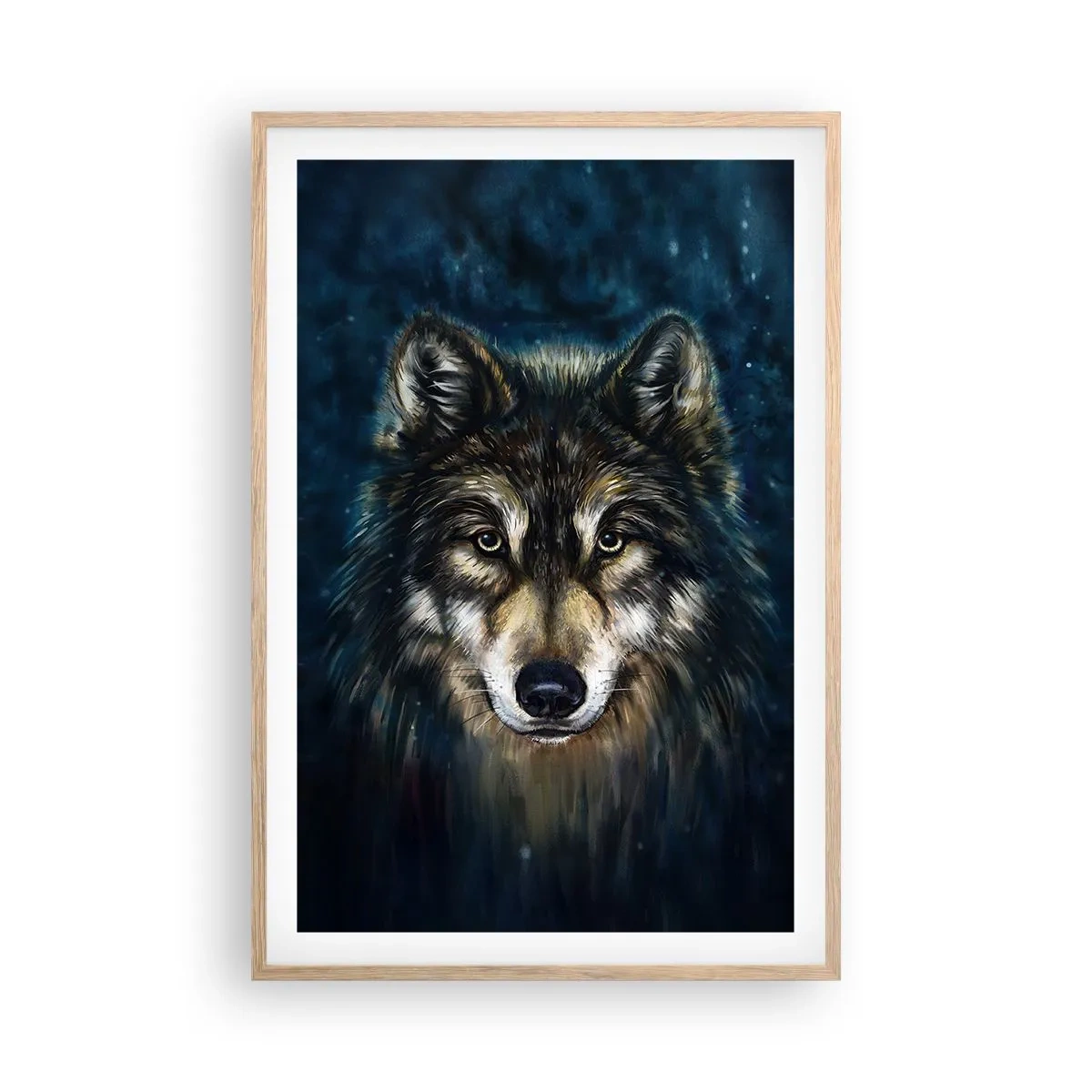 Een poster in een licht eiken lijst - Alfa? en omega - 61x91 cm