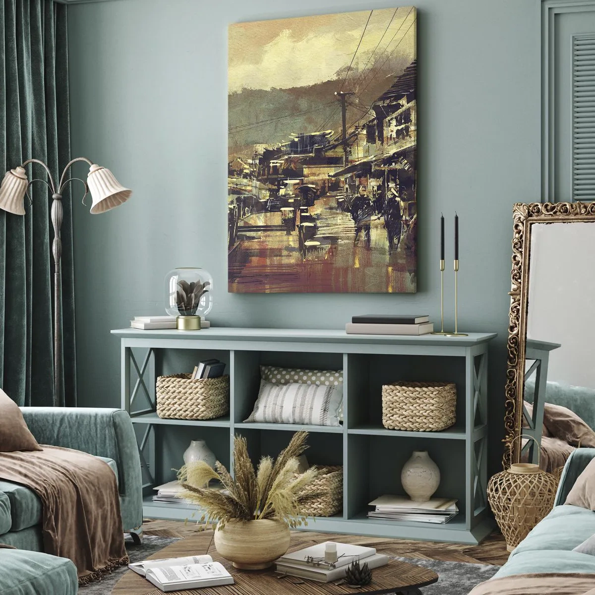 Schilderen op canvas - Het leven als een rijkdom aan grijs - 70x100 cm