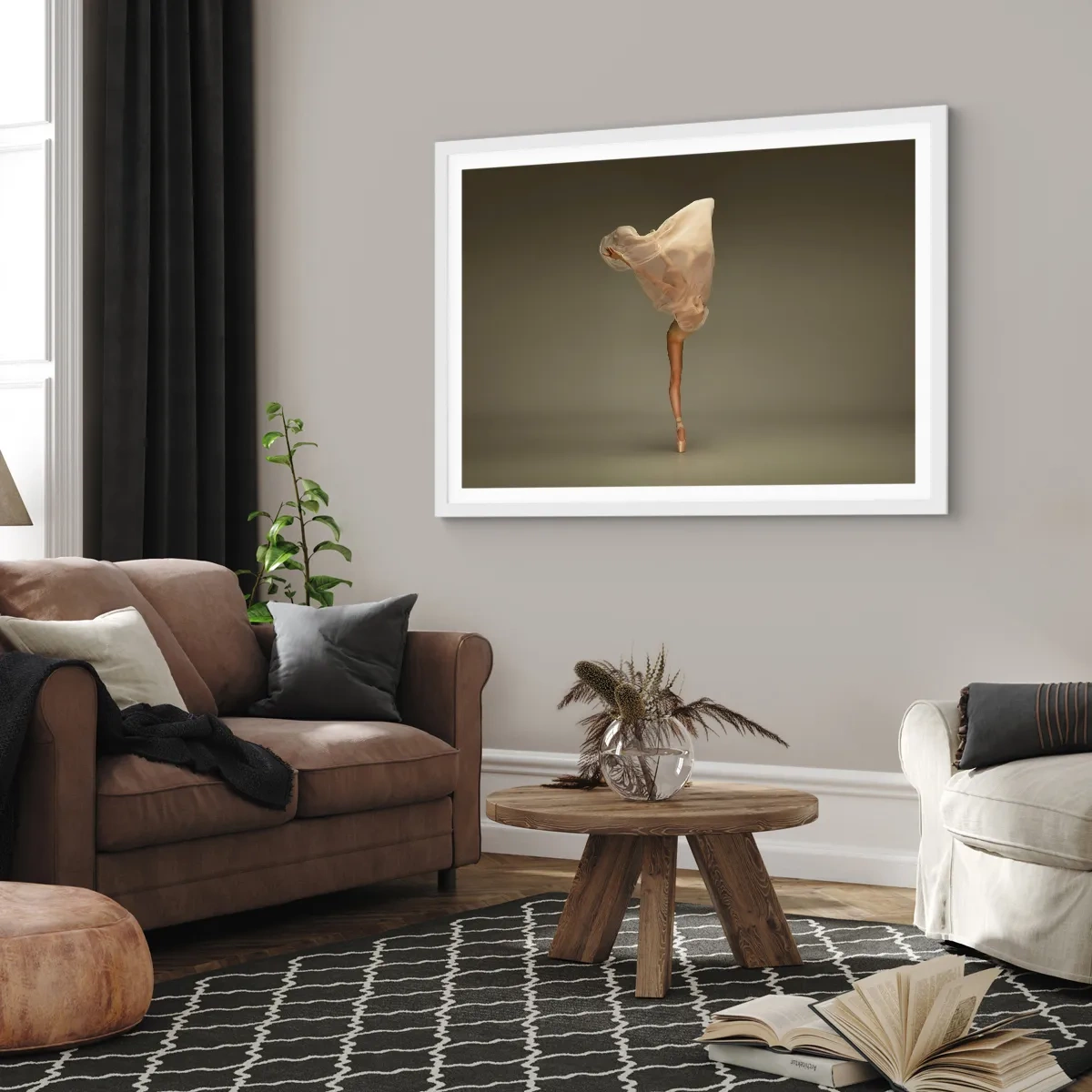 Poster in een witte lijst - Het zal snel omhoog vliegen - 50x40 cm