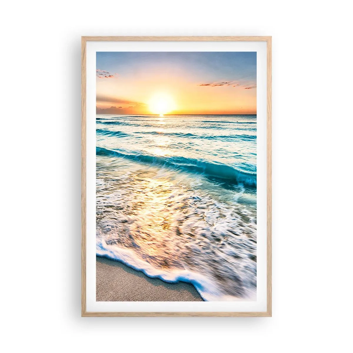 Een poster in een licht eiken lijst - Een uitzicht dat de moeite waard is - 61x91 cm