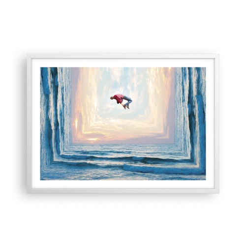 Poster in een witte lijst - Naar een andere dimensie - 70x50 cm