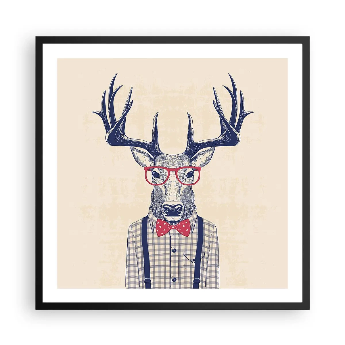 Poster in een zwarte lijst - Een grappig extravaganza - 60x60 cm