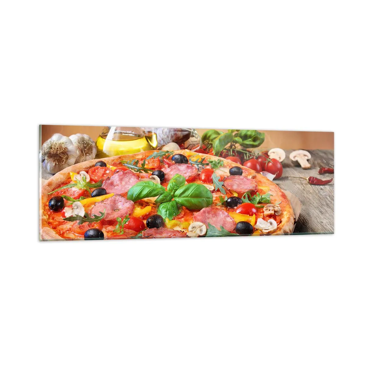 Schilderen op glas - Met echte Italiaanse smaak - 90x30 cm