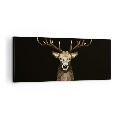 Schilderen op canvas - Kubistische herten - 120x50 cm