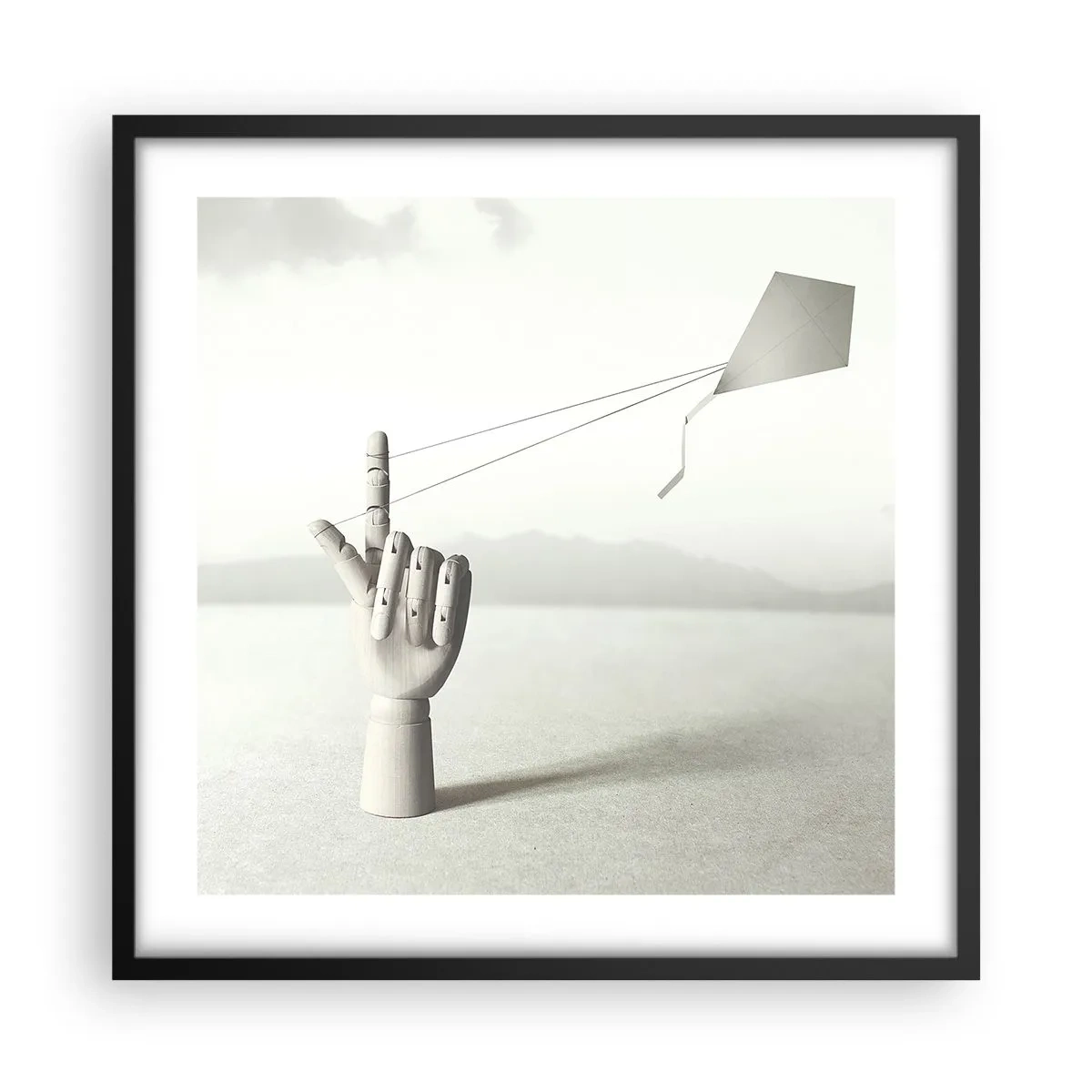 Poster in een zwarte lijst - Krachttest - 50x50 cm