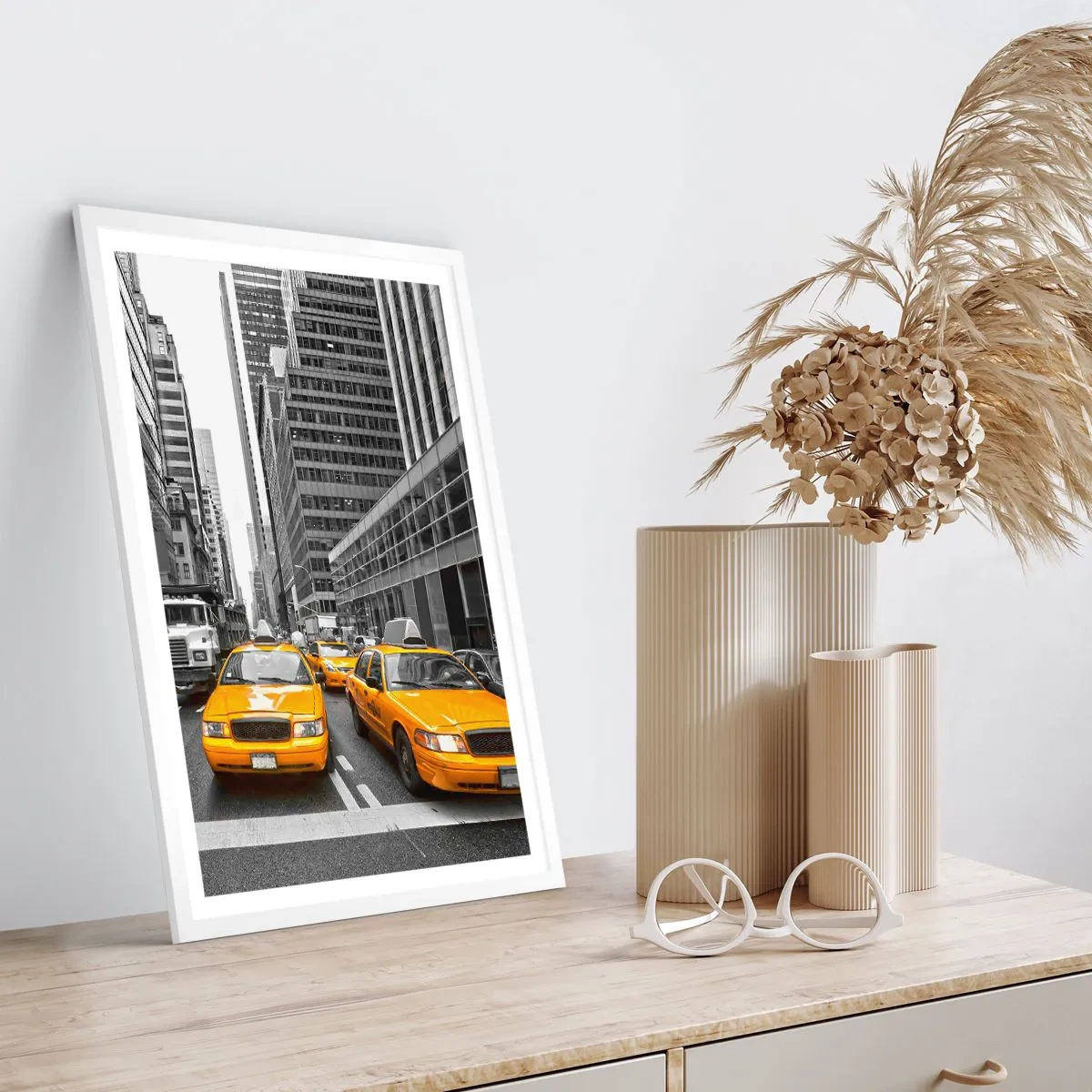 Poster in een witte lijst - Wij geven de stad de kleuren - 30x40 cm