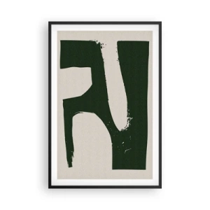 Poster in een zwarte lijst - Baaien van wit - 61x91 cm