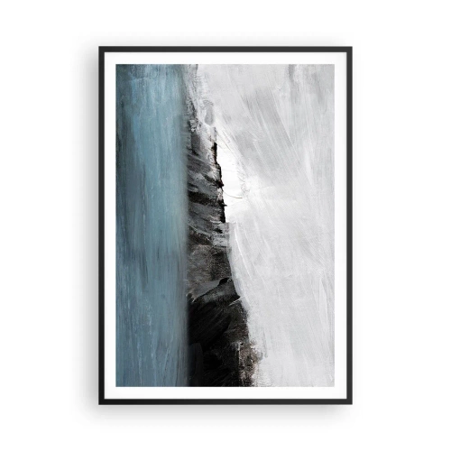 Poster in een zwarte lijst - Water – aarde: botsing der elementen - 70x100 cm