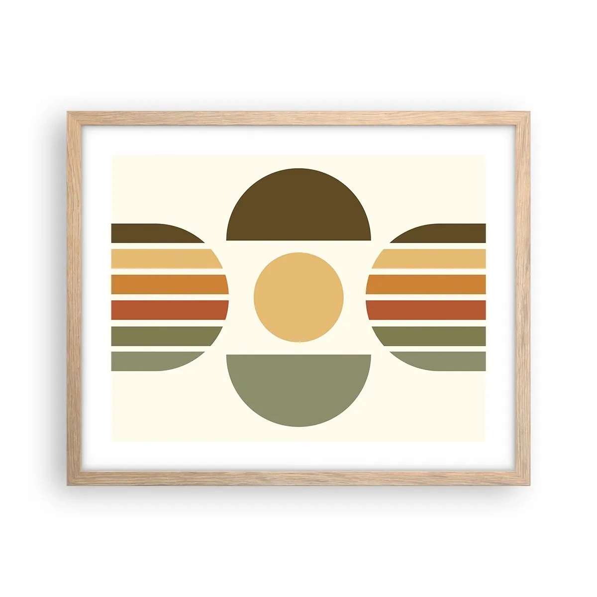 Een poster in een licht eiken lijst - In aardetinten - 50x40 cm