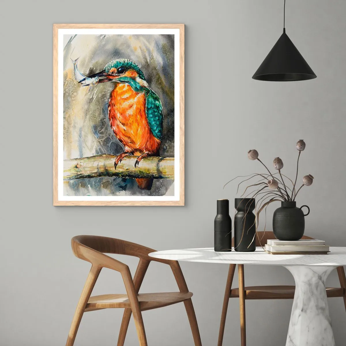 Een poster in een licht eiken lijst - Wet van de natuur - 40x50 cm