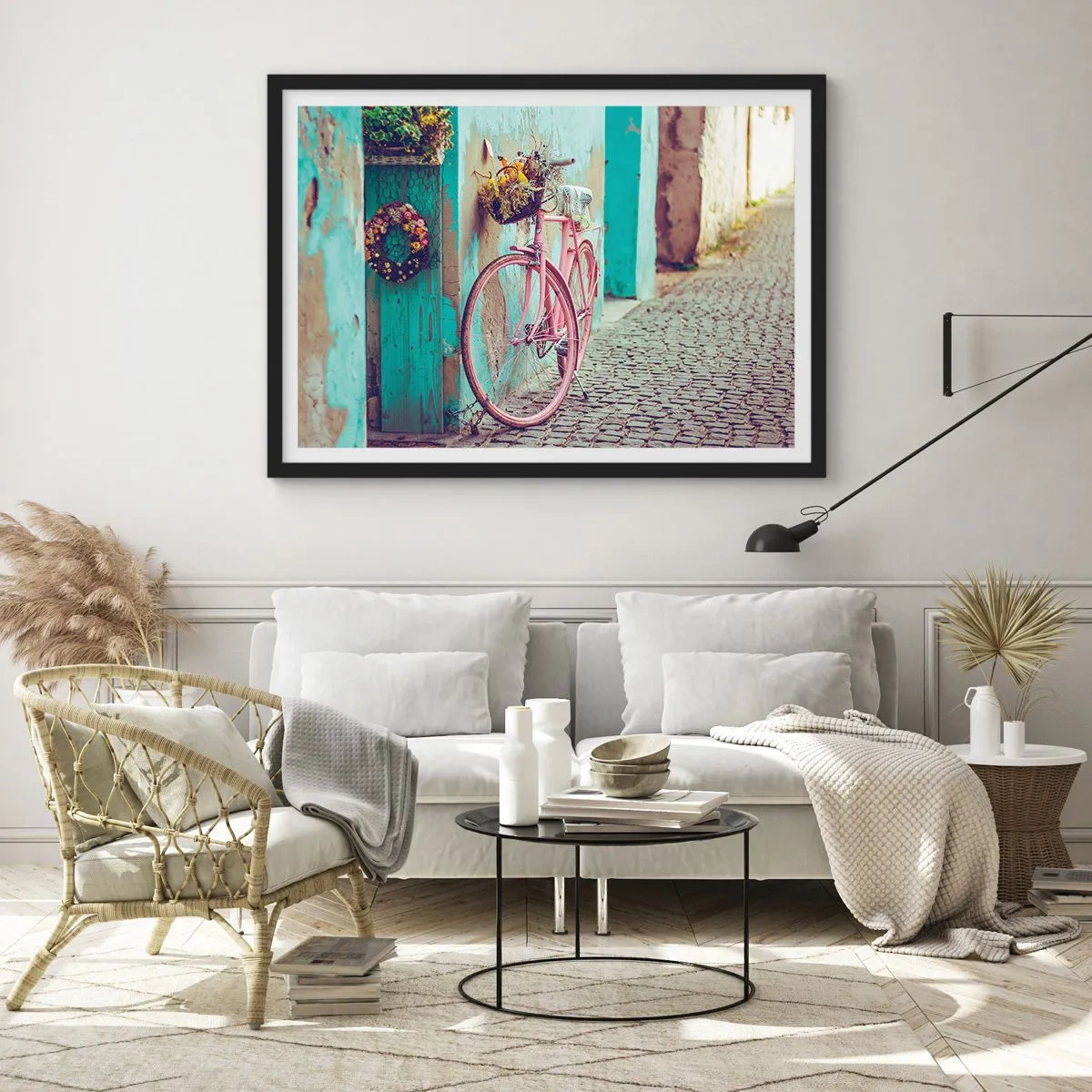 Poster in een zwarte lijst - Ben zo terug - 40x30 cm
