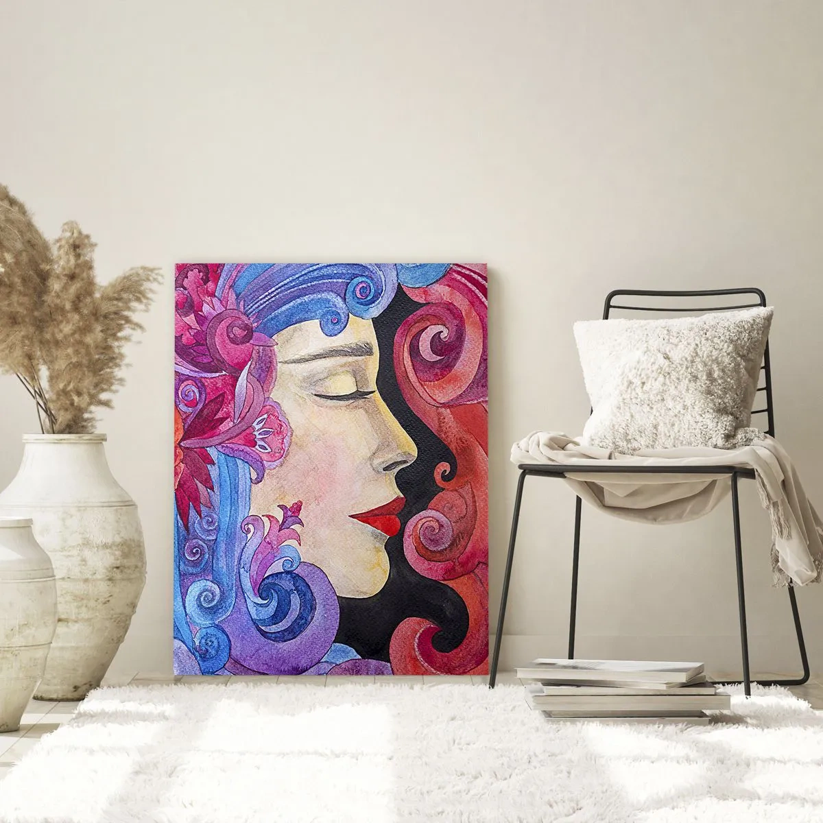 Schilderen op glas - De Art Nouveau leeft nog - 80x120 cm