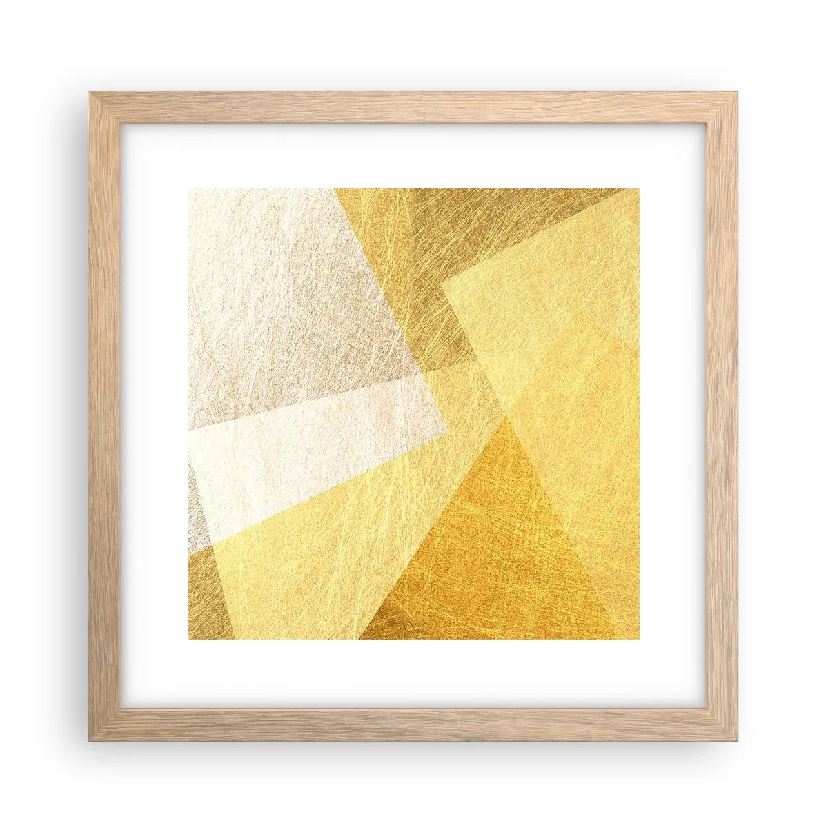 Een poster in een licht eiken lijst - Geometrie weer - 30x30 cm