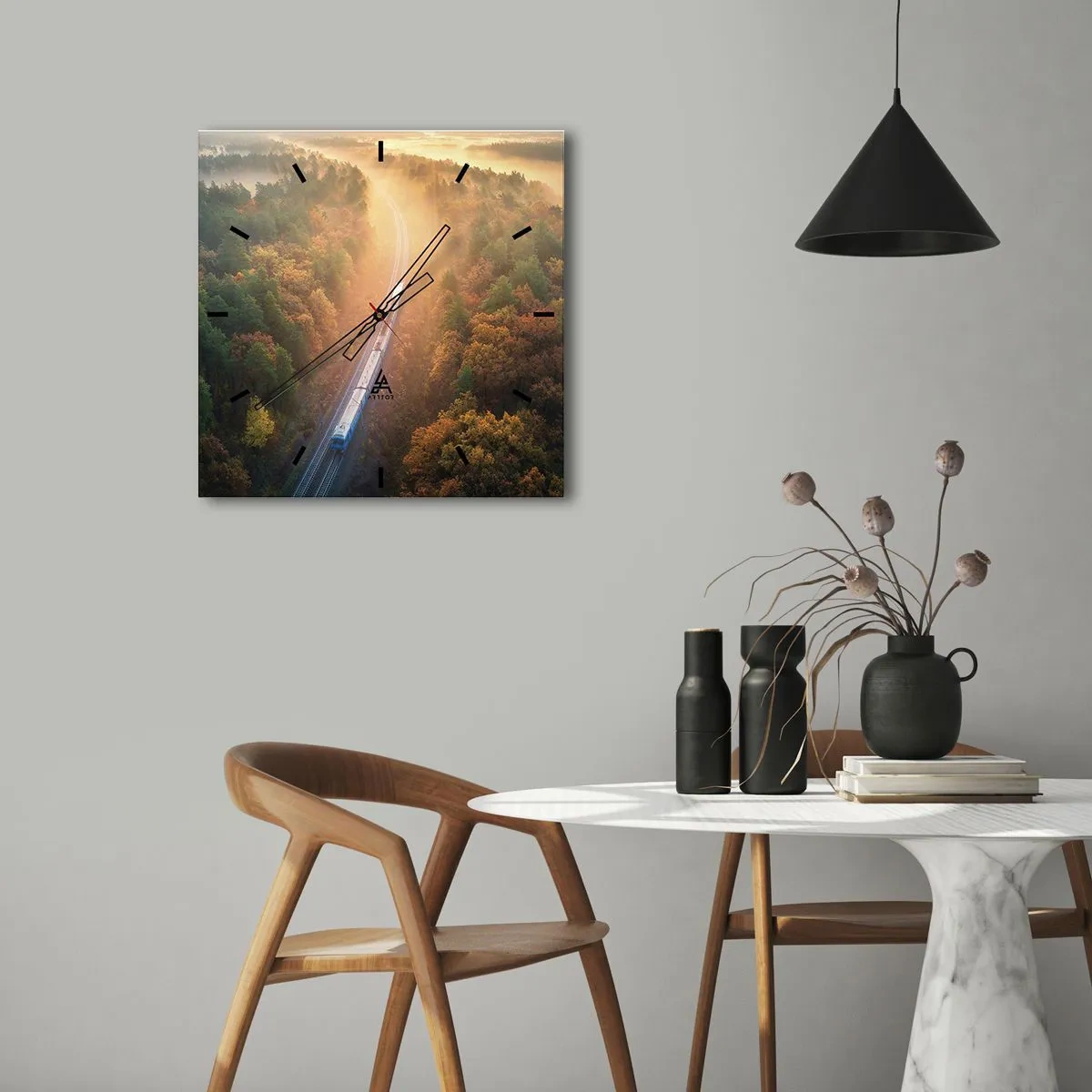 Wandklok - Klok - Herfst reis - 30x30 cm