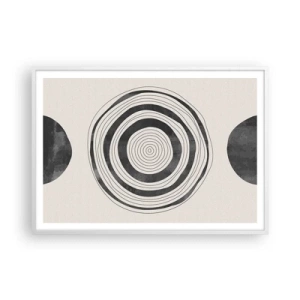 Poster in een witte lijst - Wat belangrijk is, is wat er tussenin zit - 100x70 cm