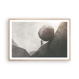 Een poster in een licht eiken lijst - Ik geloof tegen alle hoop in - 91x61 cm