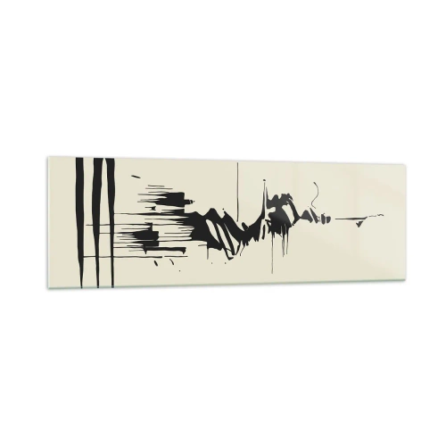 Schilderen op glas - Overhaaste abstractie - 160x50 cm