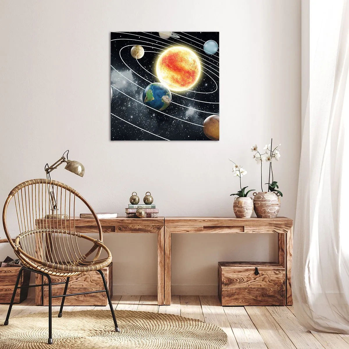 Schilderen op canvas - Kosmische dans - 70x70 cm