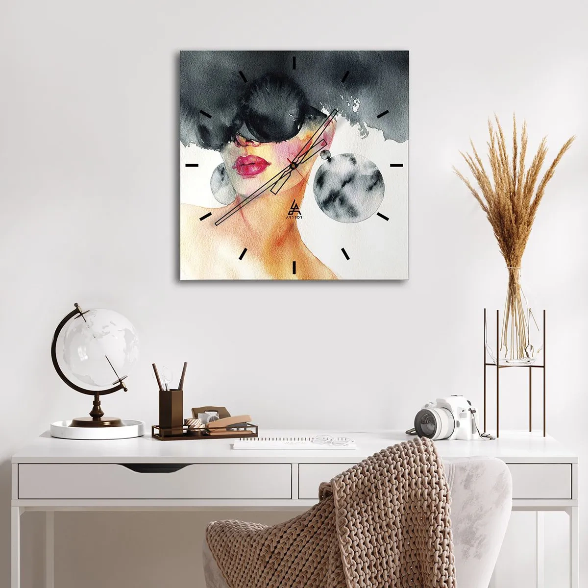 Wandklok - Klok - Het geheim van elegantie - 30x30 cm