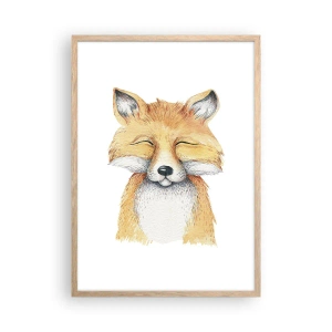 Een poster in een licht eiken lijst - Vossenstemmingen - 50x70 cm