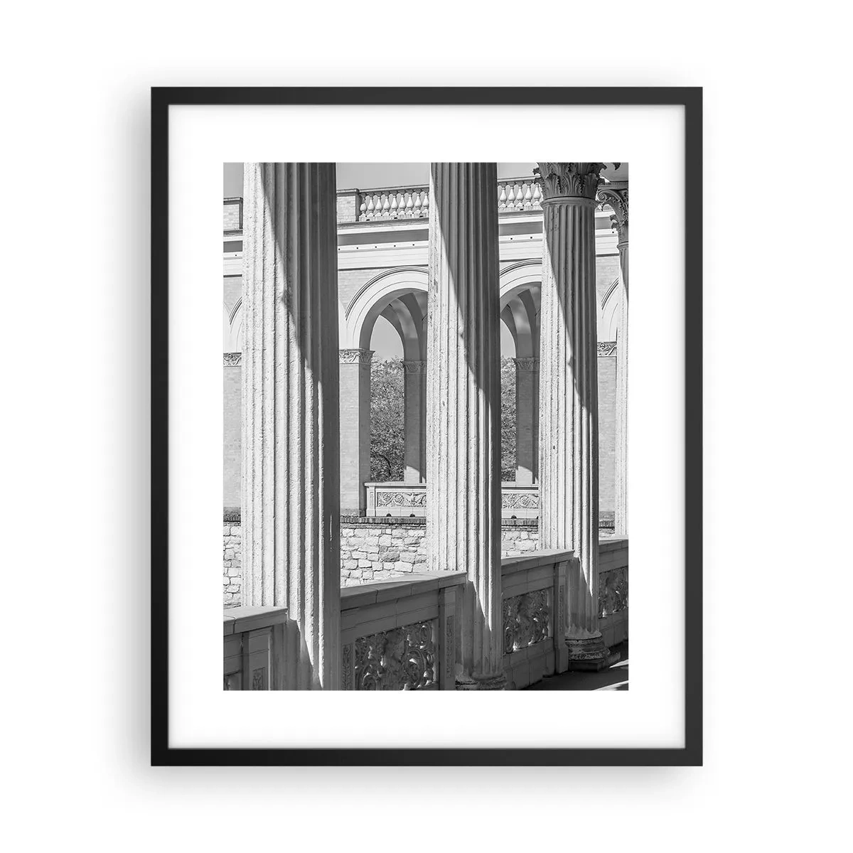 Poster in een zwarte lijst - Zonnige arcade - 40x50 cm