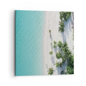 Schilderen op canvas - Een vakantie in het paradijs - 70x70 cm
