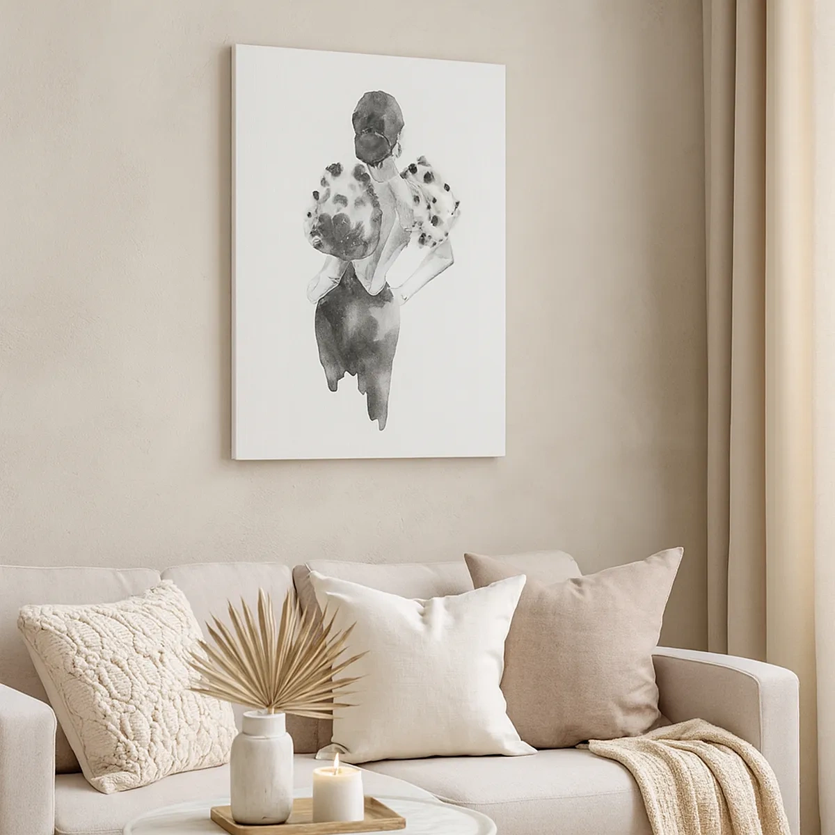 Schilderen op canvas - Ze kwam langs - 50x70 cm