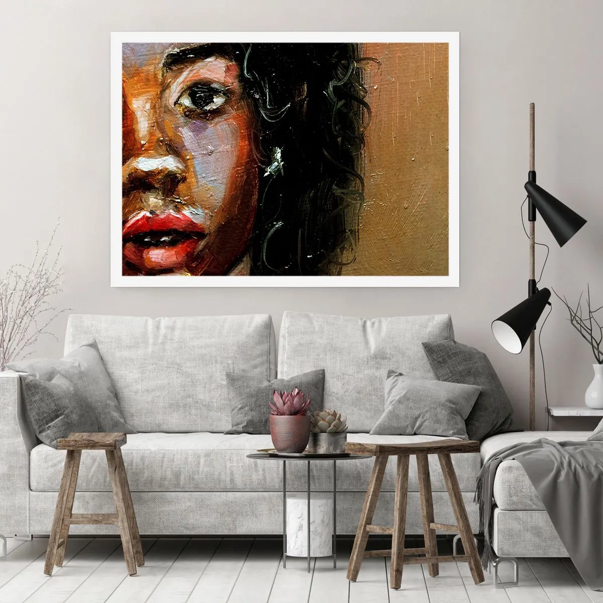 Poster - Zwart en gloed - 91x61 cm