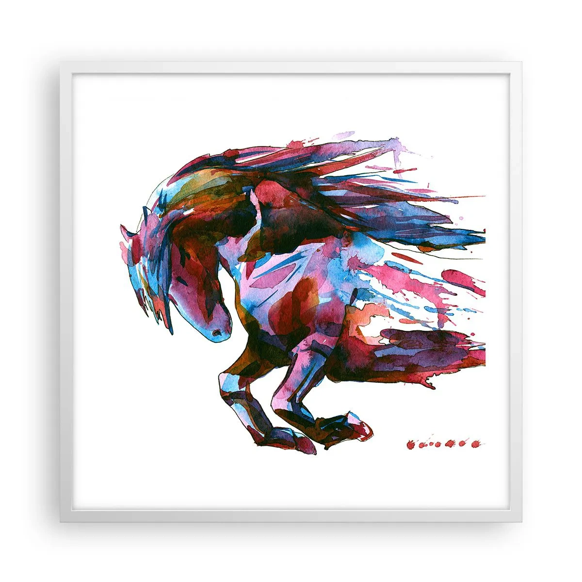 Poster in een witte lijst - In vervoering - 60x60 cm