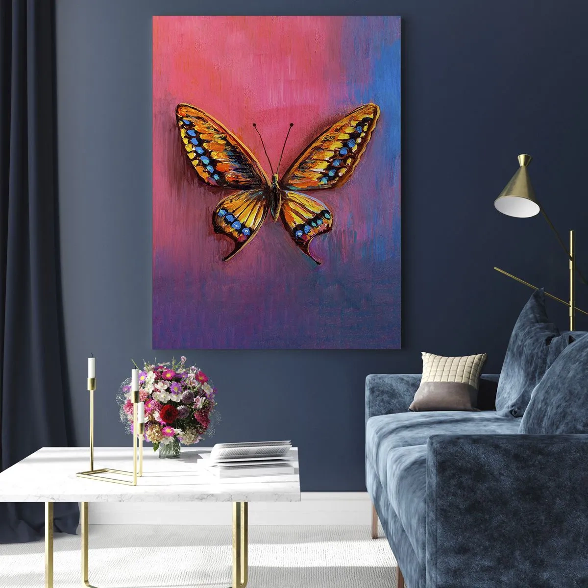 Schilderen op glas - Een juweel van de natuur - 50x70 cm