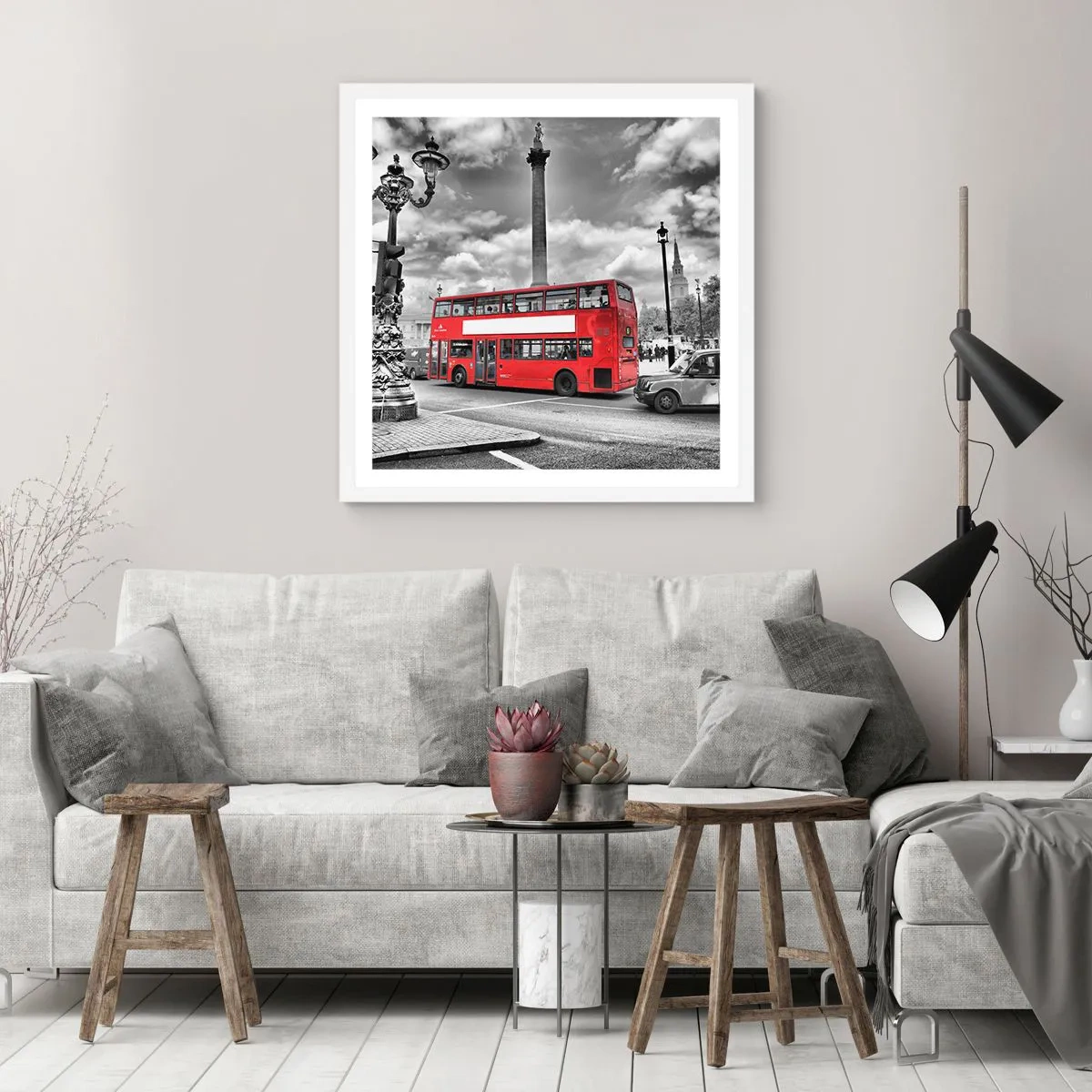 Poster in een witte lijst - De echte bloedbaan van de stad - 40x40 cm