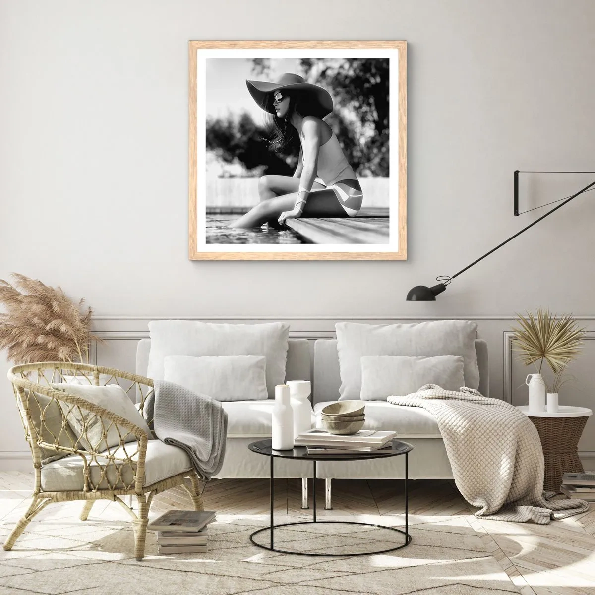 Een poster in een licht eiken lijst - Zomerdroom - 40x40 cm