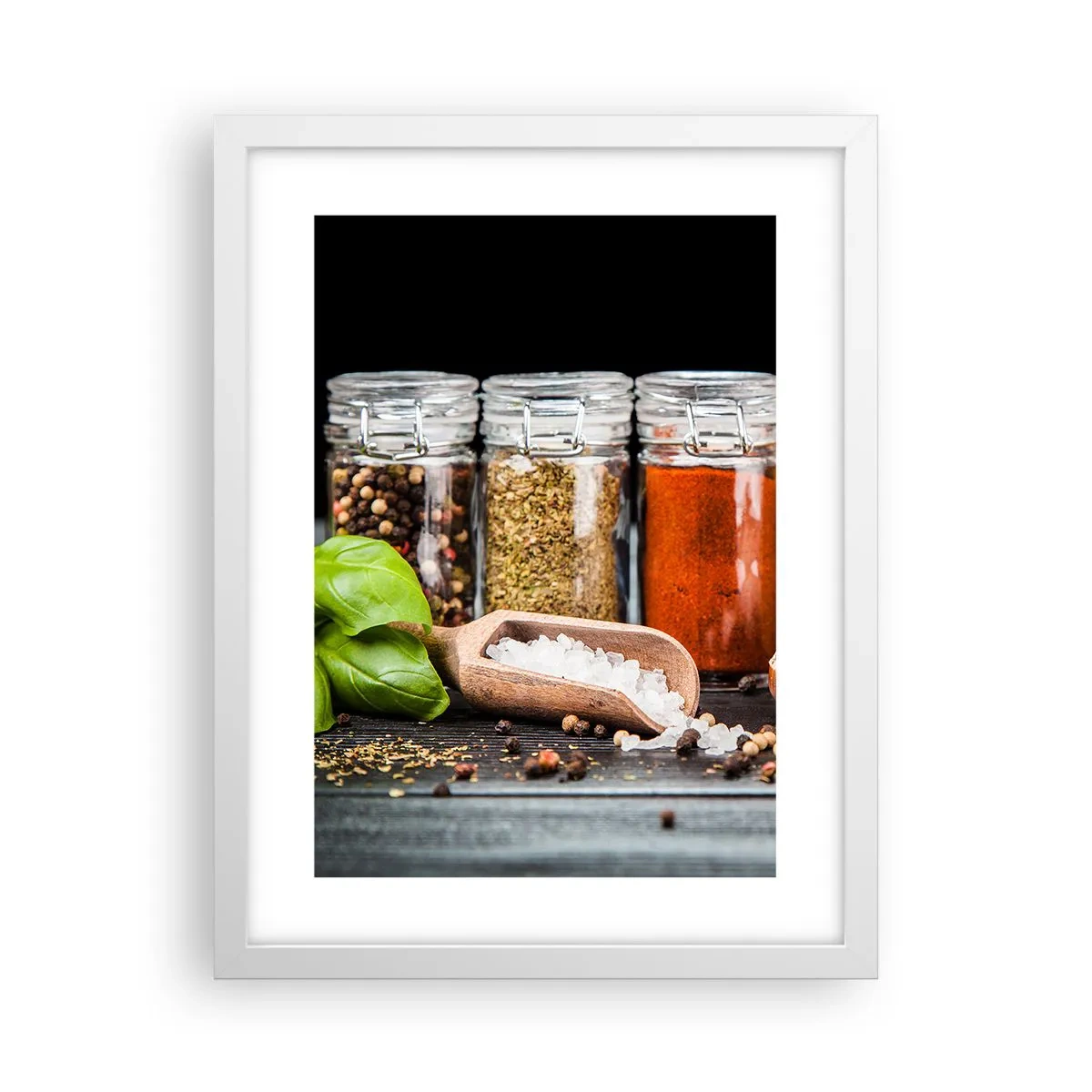 Poster in een witte lijst - Zodat het leven smaak heeft - 30x40 cm