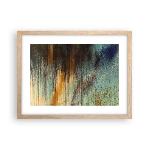 Een poster in een licht eiken lijst - Een niet toevallig kleurrijke compositie - 40x30 cm